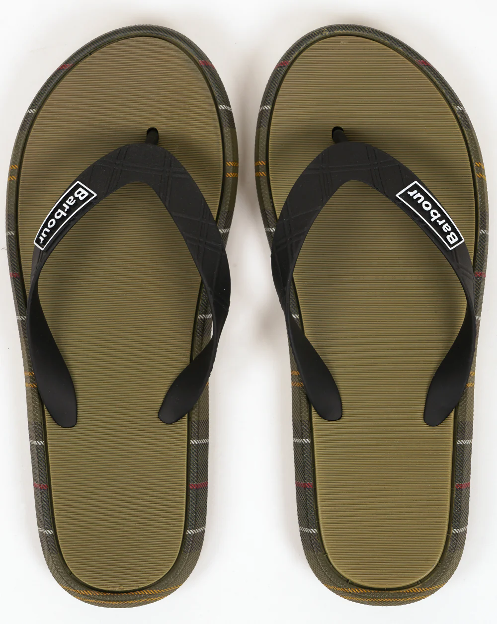 Barbour Oakdale Sandals Olive/Classic Tartan - Image 3