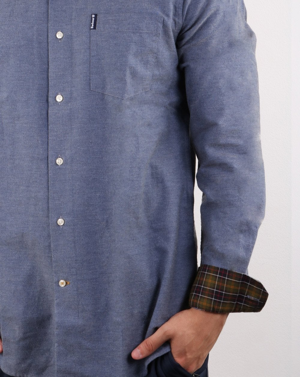 Barbour Oxford Shirt Dark Grey - Image 3