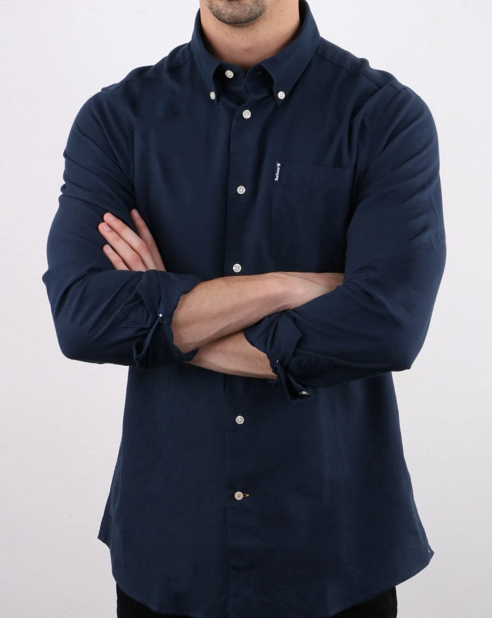 Barbour Oxford Shirt Navy - Image 3
