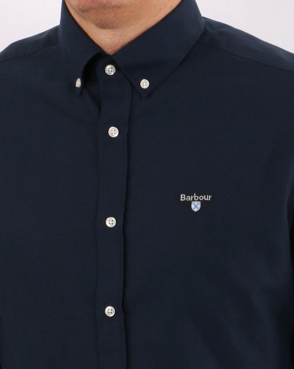 Barbour Oxford Shirt Navy - Image 3