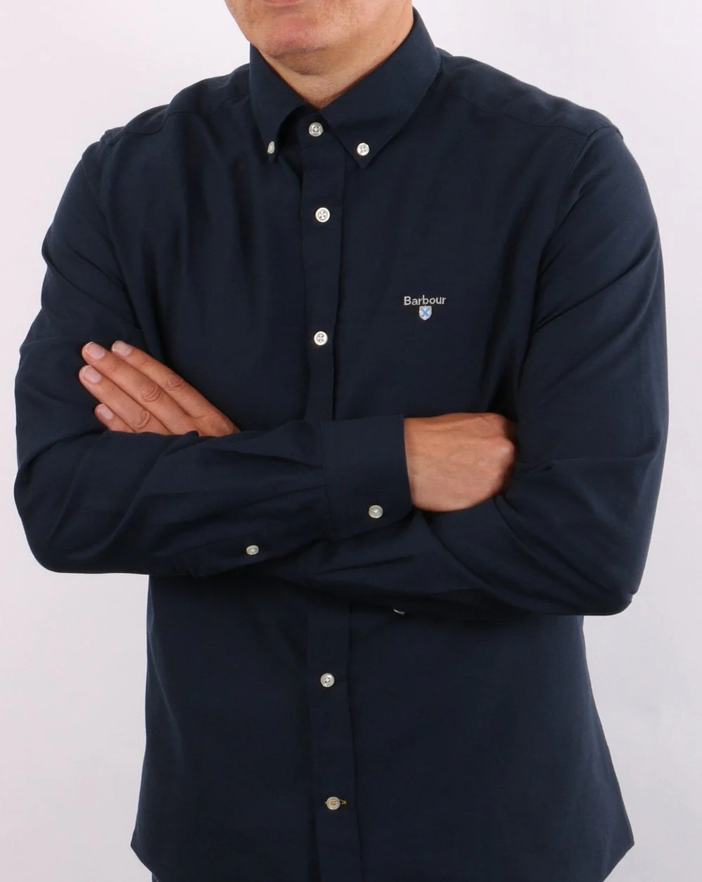Barbour Oxford Shirt Navy - Image 4