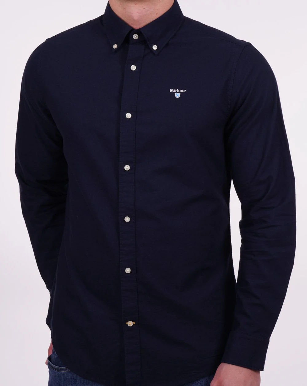 Barbour Oxtown Long Sleeve Shirt Navy - Image 3