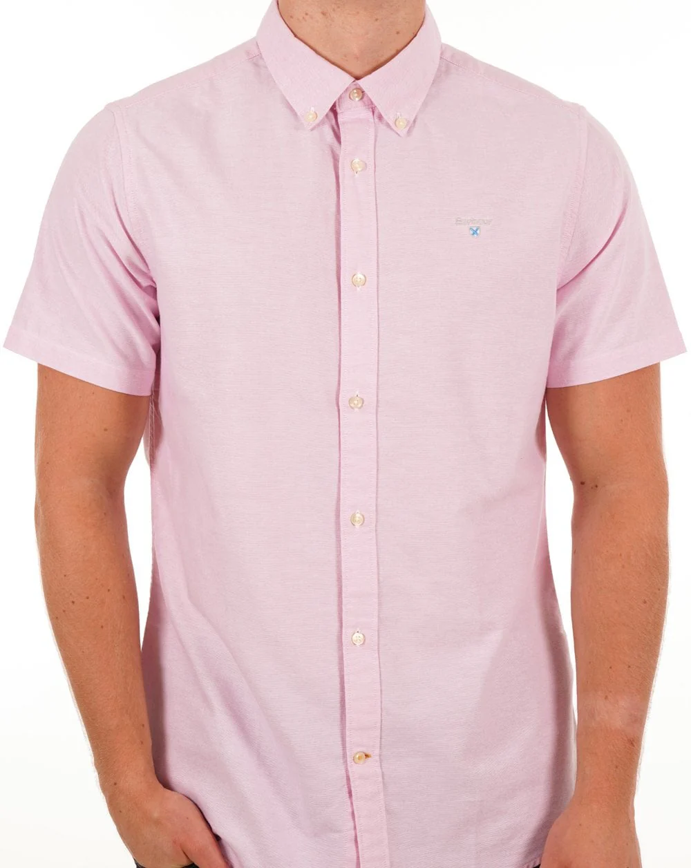 Barbour Oxtown Short Sleeve Shirt Pink - Image 3