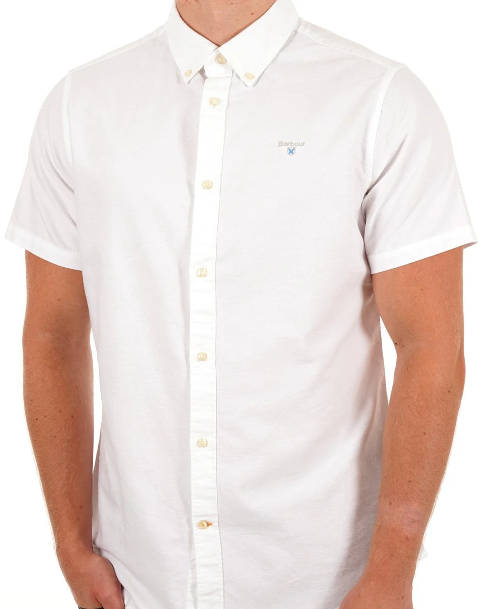 Barbour Oxtown Short Sleeve Shirt White - Image 3