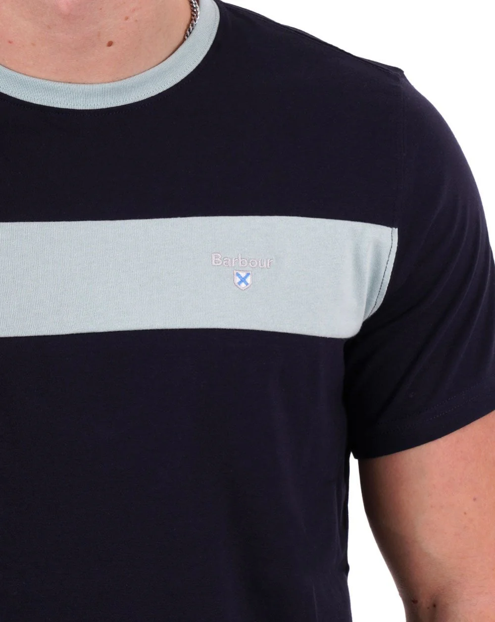 Barbour Panel T-shirt Navy - Image 2
