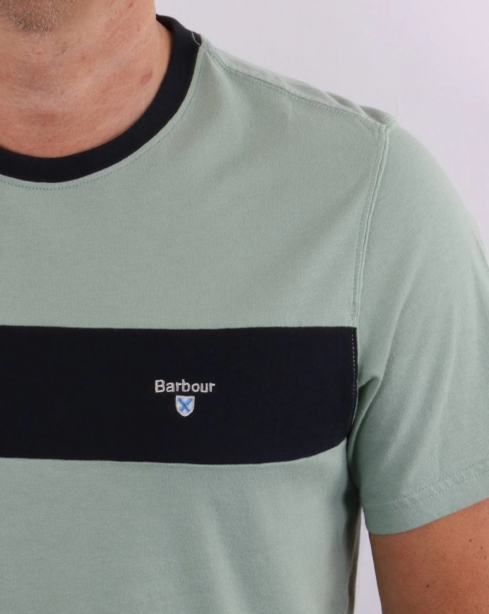 Barbour Panel Tee Faded Green - Image 2