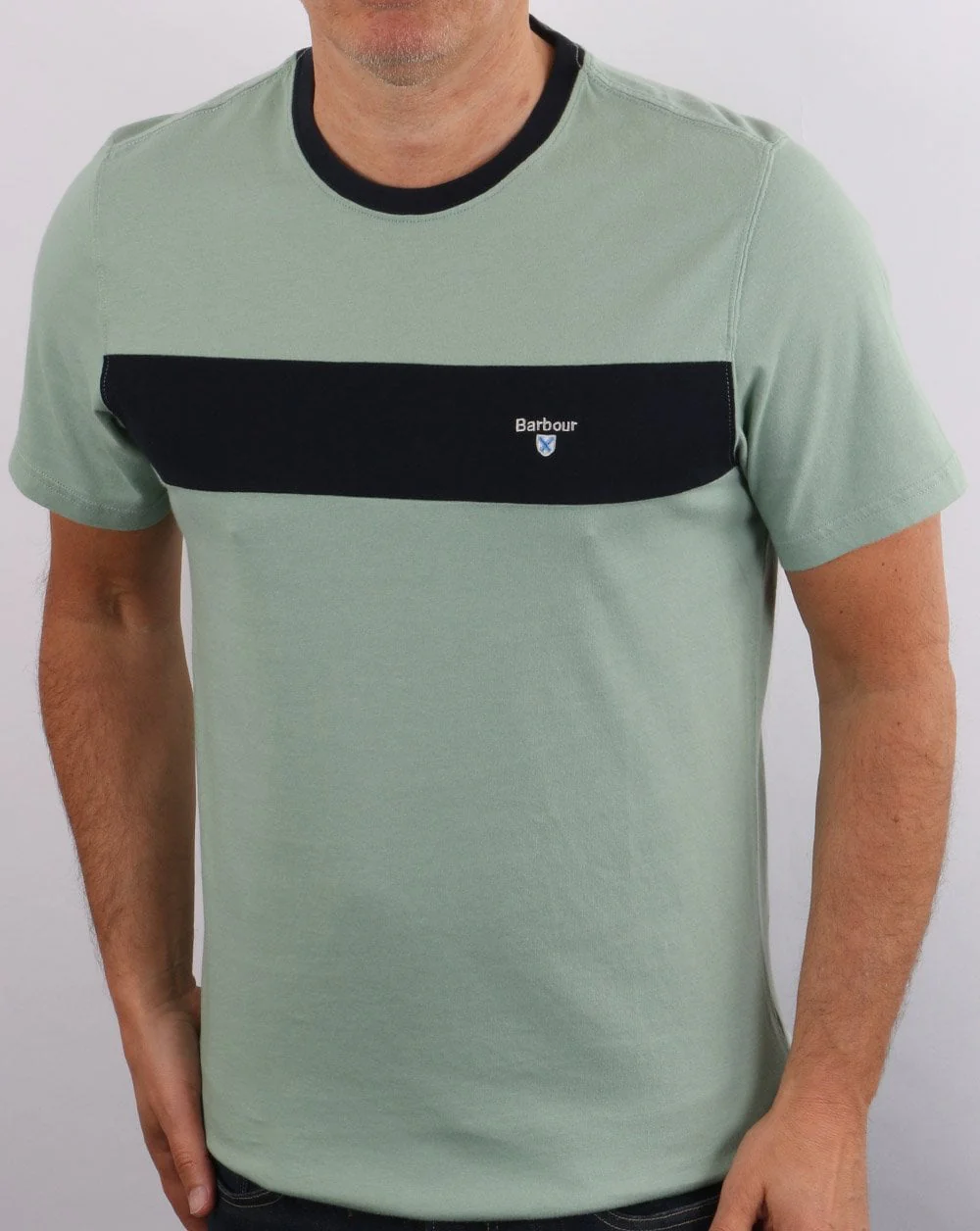 Barbour Panel Tee Faded Green - Image 3