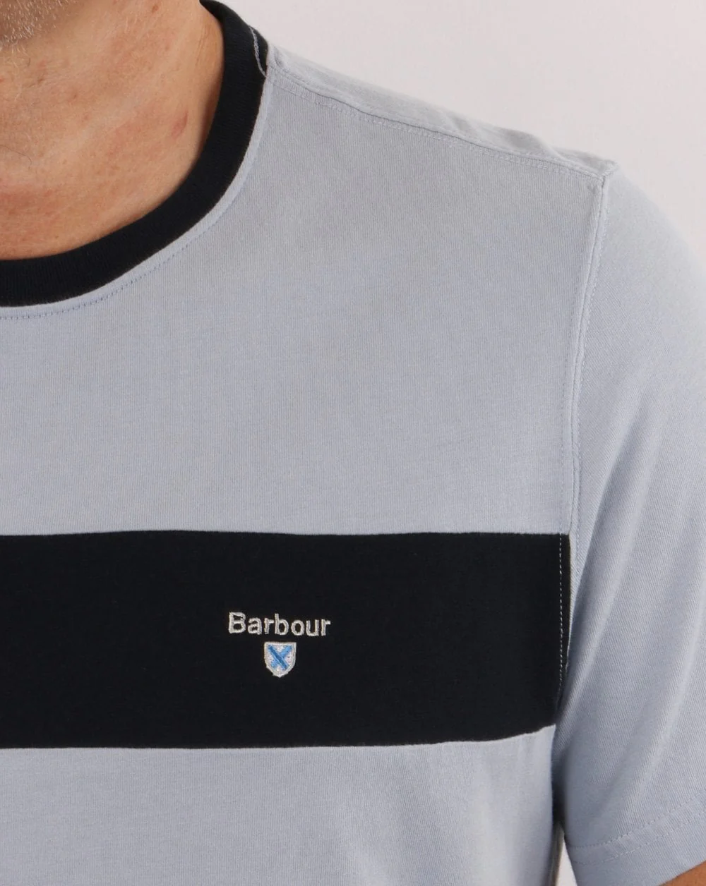Barbour Panel Tee sky navy - Image 2