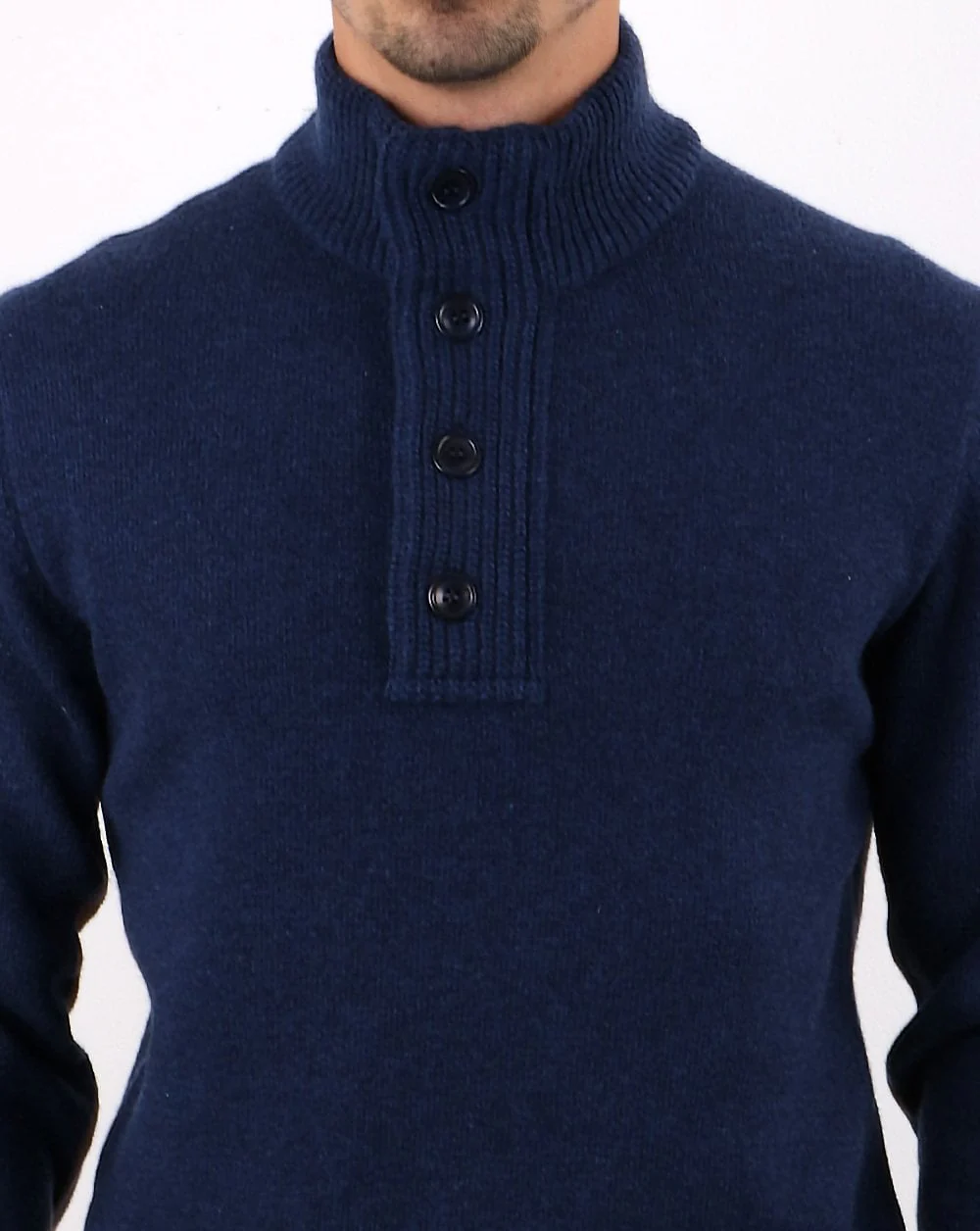 Barbour Patch Half Zip Jumper Deep Blue - Image 4