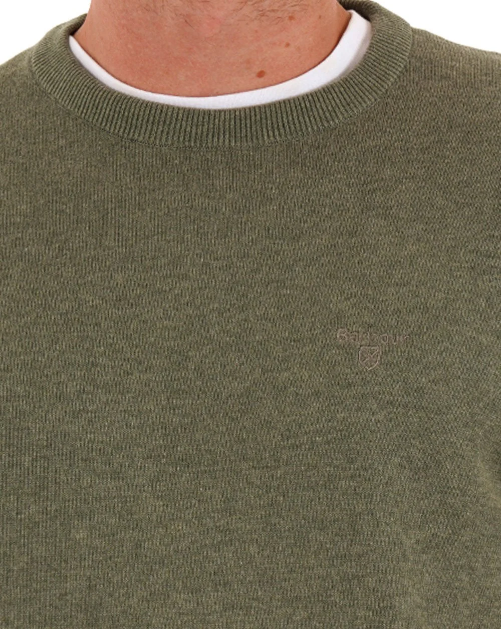 Barbour Pima Cotton Jumper Thyme - Image 2