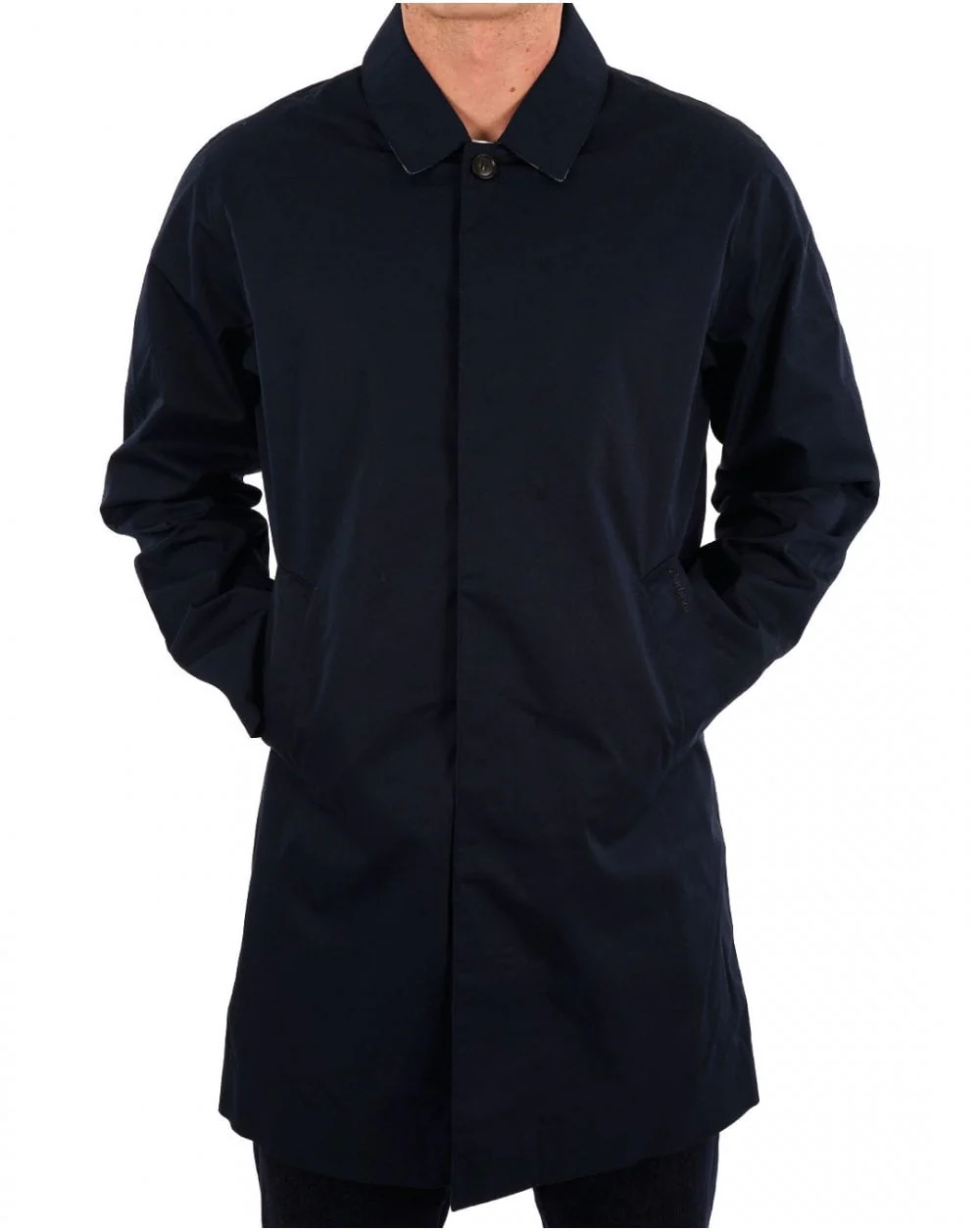 Barbour Rokig Waterproof Mac Navy - Image 2