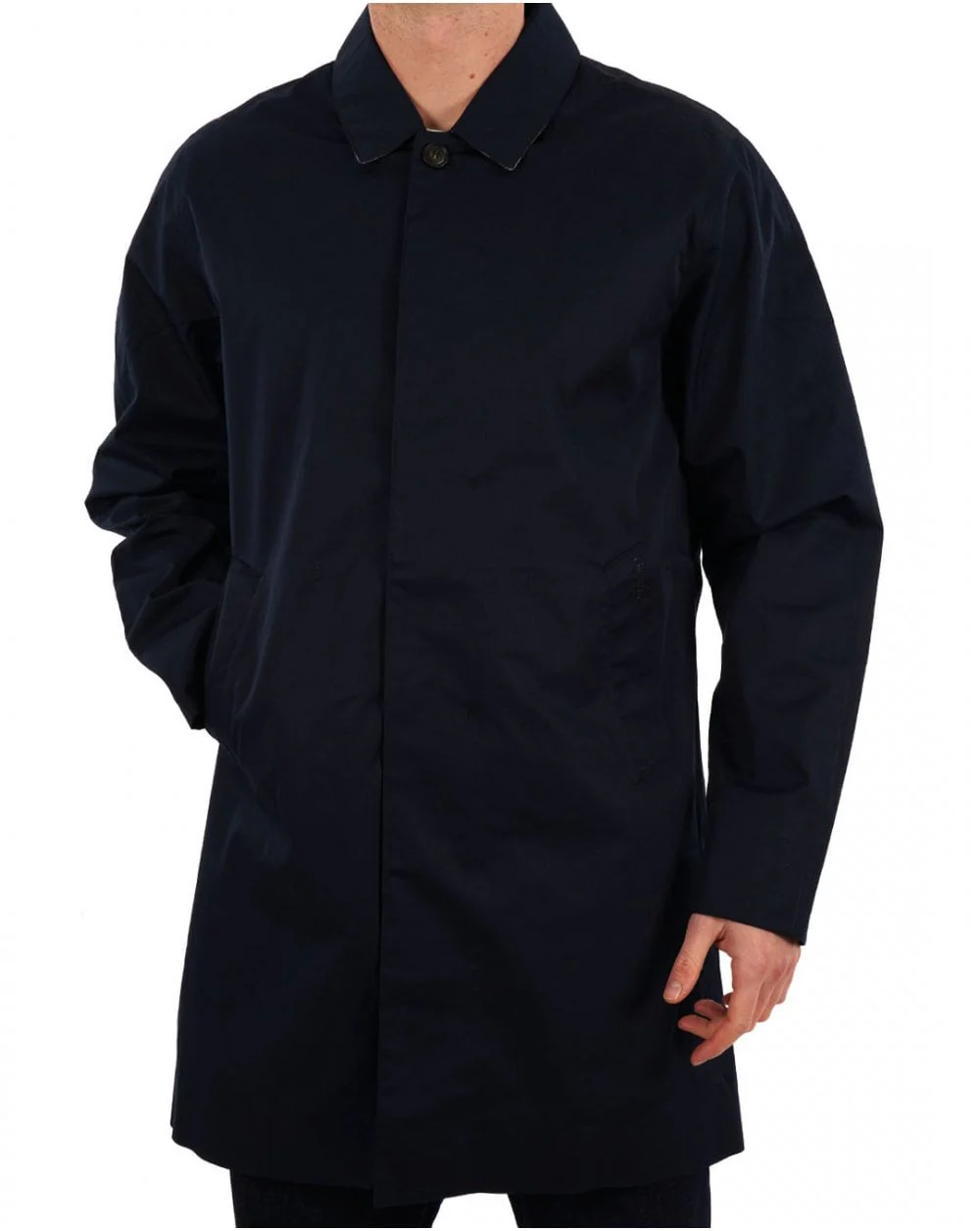 Barbour Rokig Waterproof Mac Navy - Image 4