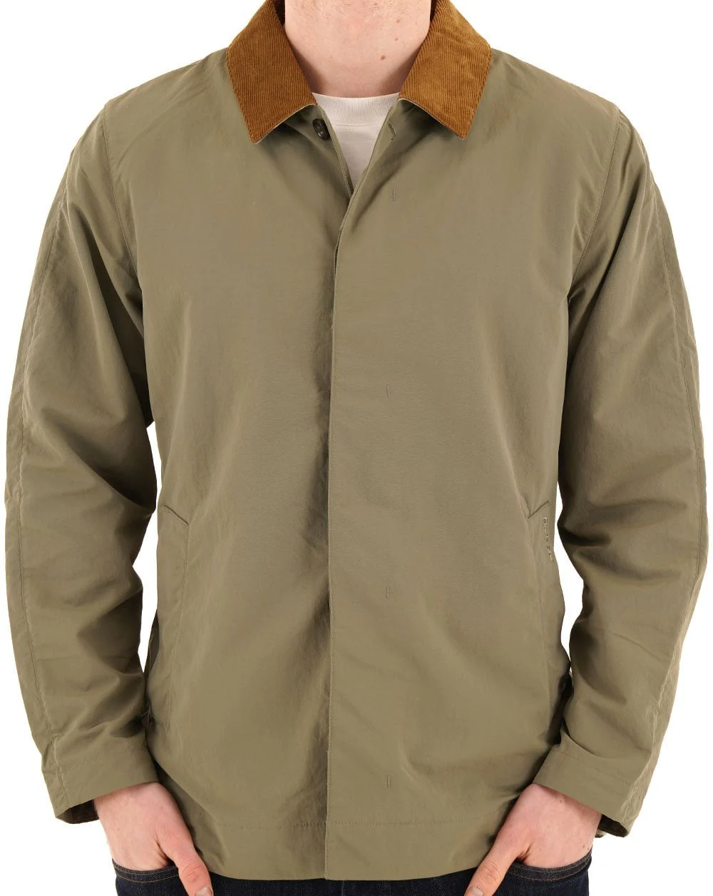 Barbour Short Rokig Showerproof Jacket Dusty Olive - Image 4