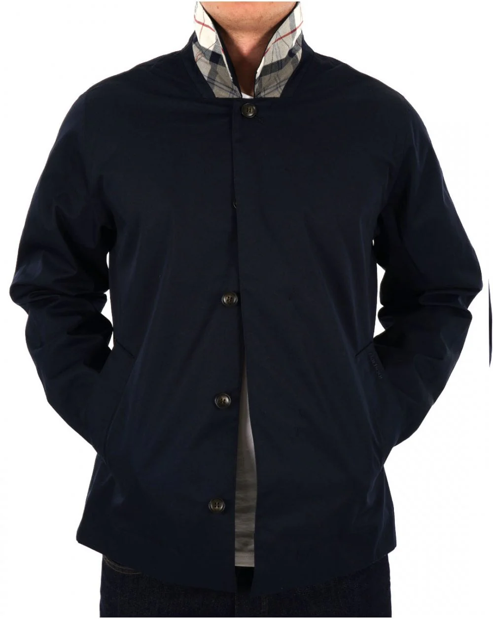 Barbour Short Rokig Waterproof Jacket Navy - Image 3