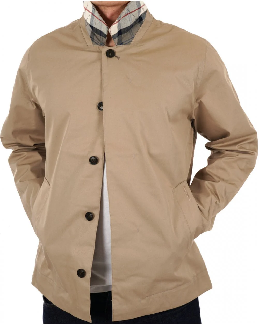 Barbour Short Rokig Waterproof Jacket Washed Stone - Image 3