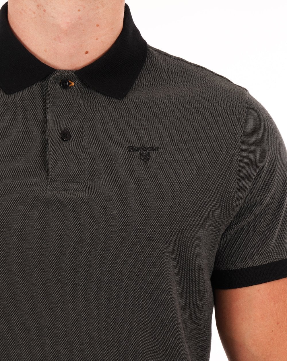Barbour Sports Mix Polo Black - Image 2