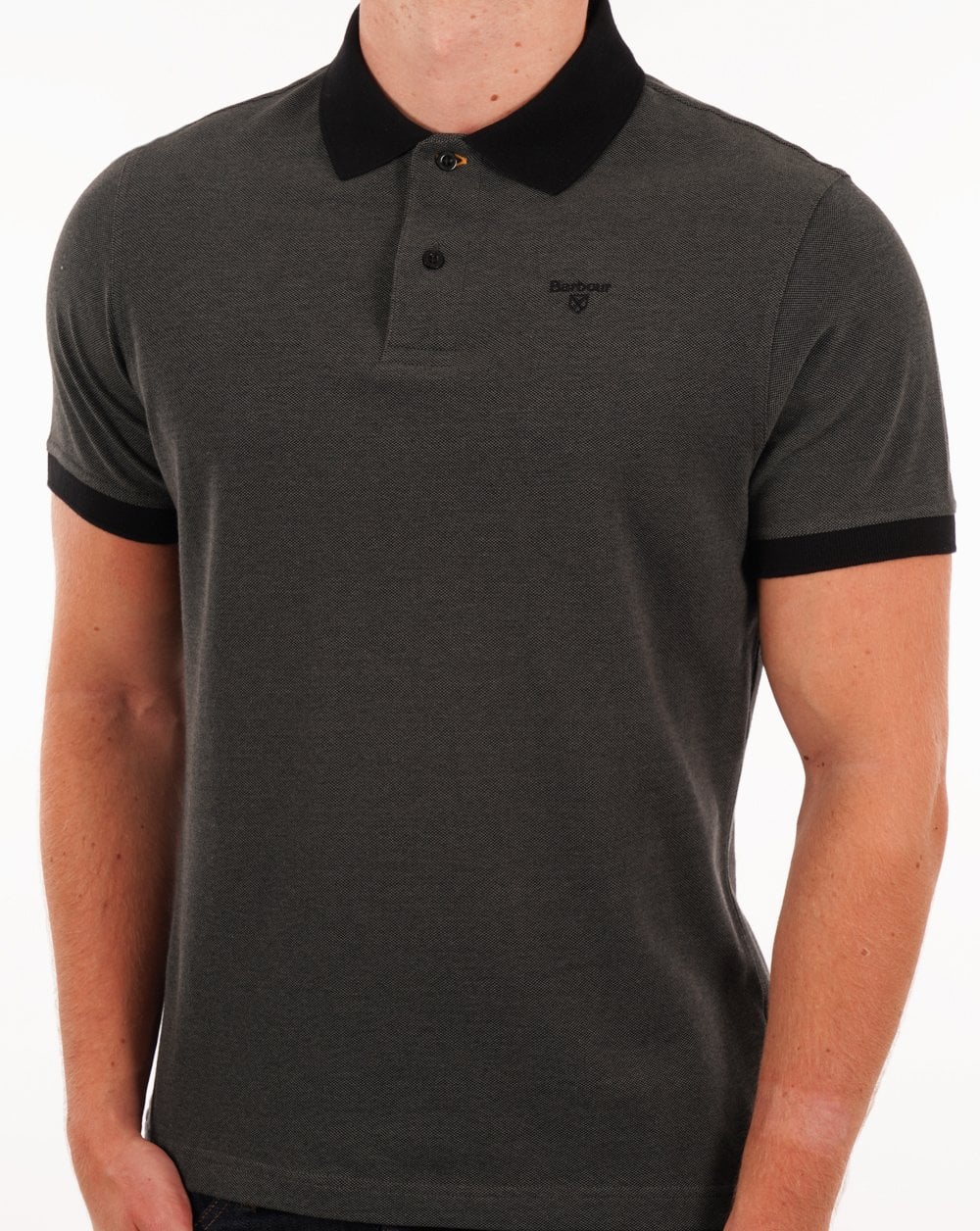 Barbour Sports Mix Polo Black - Image 4