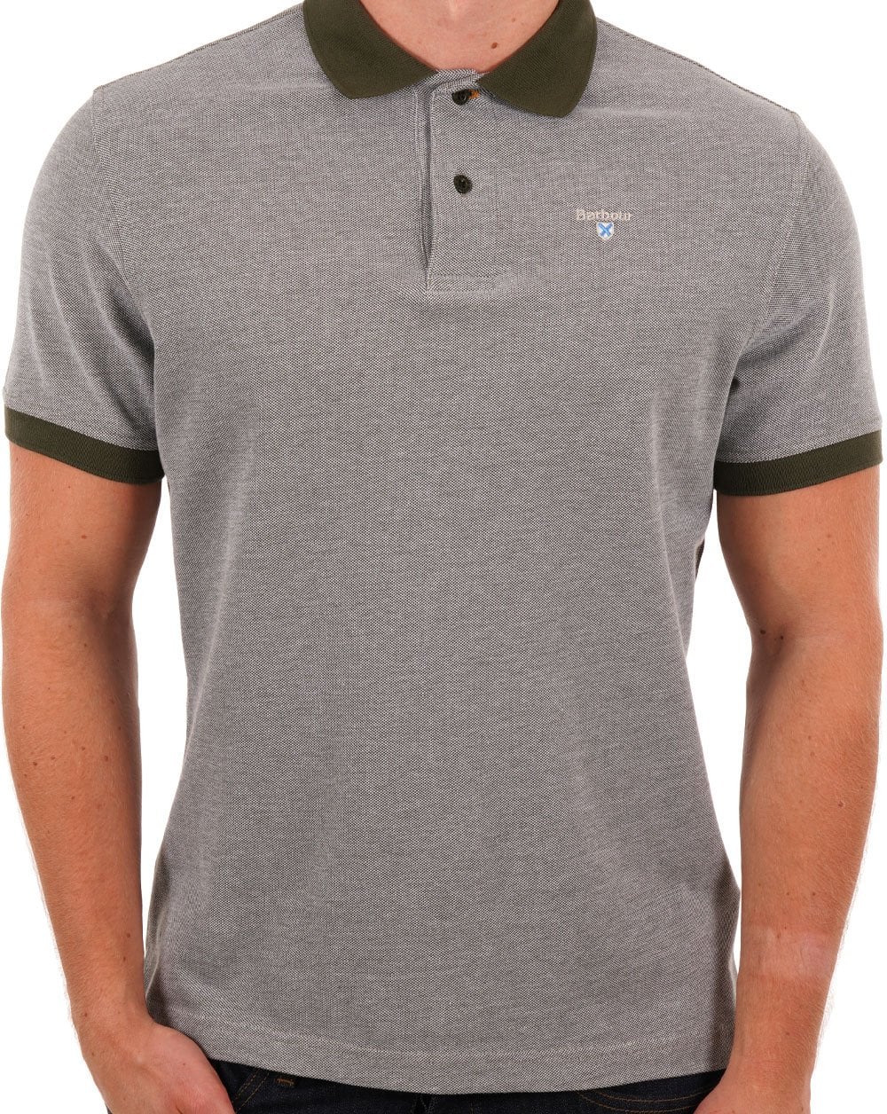 Barbour Sports Mix Polo Dark Olive