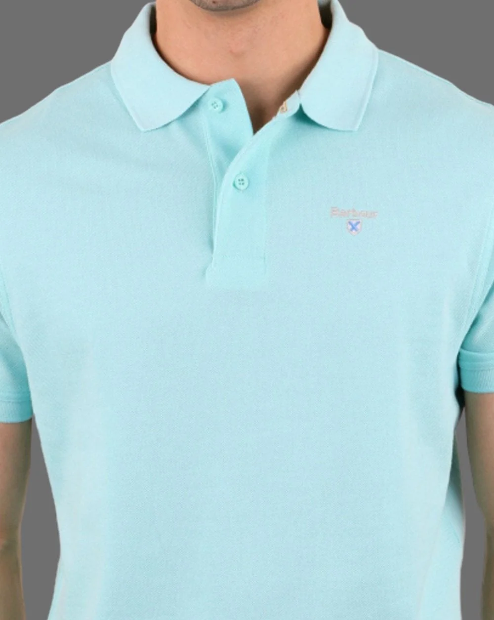 Barbour Sports Polo Aqua Blue - Image 3