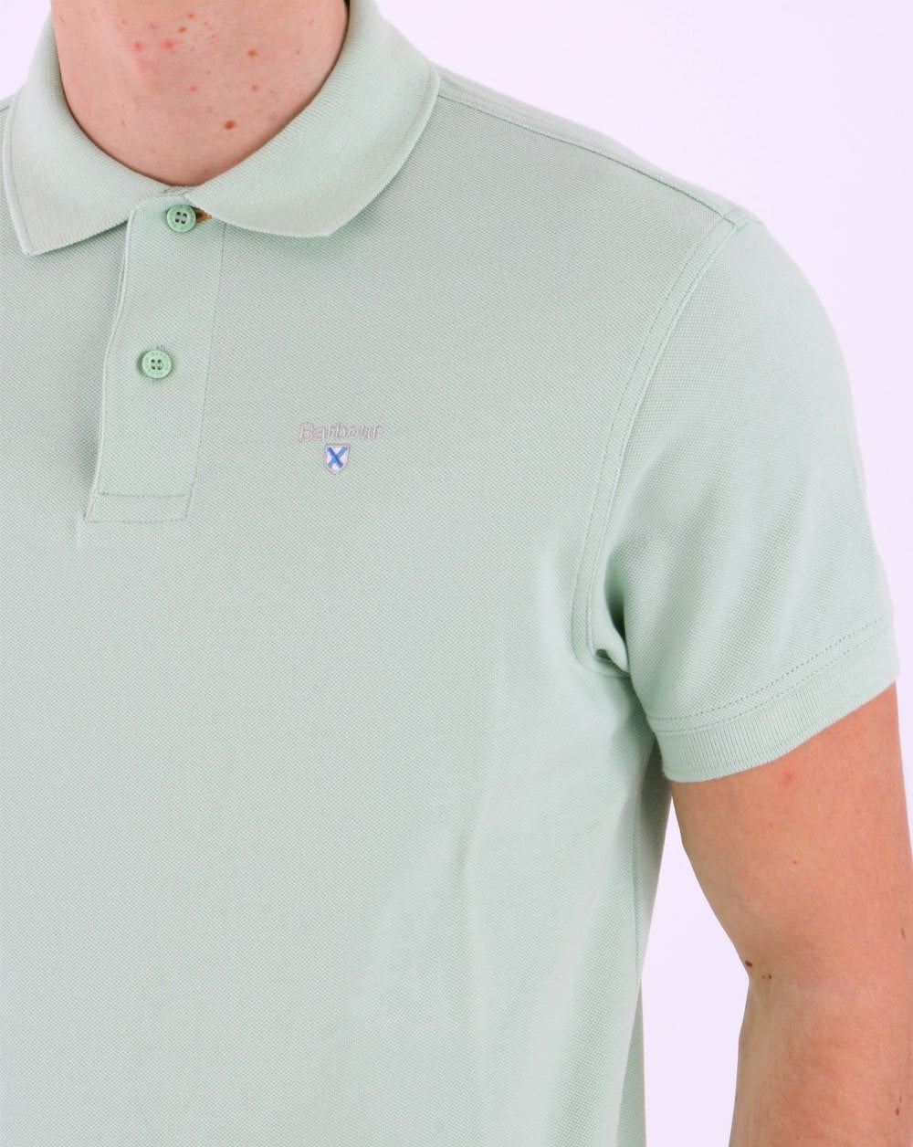 Barbour Sports Polo Dusty Mint - Image 2