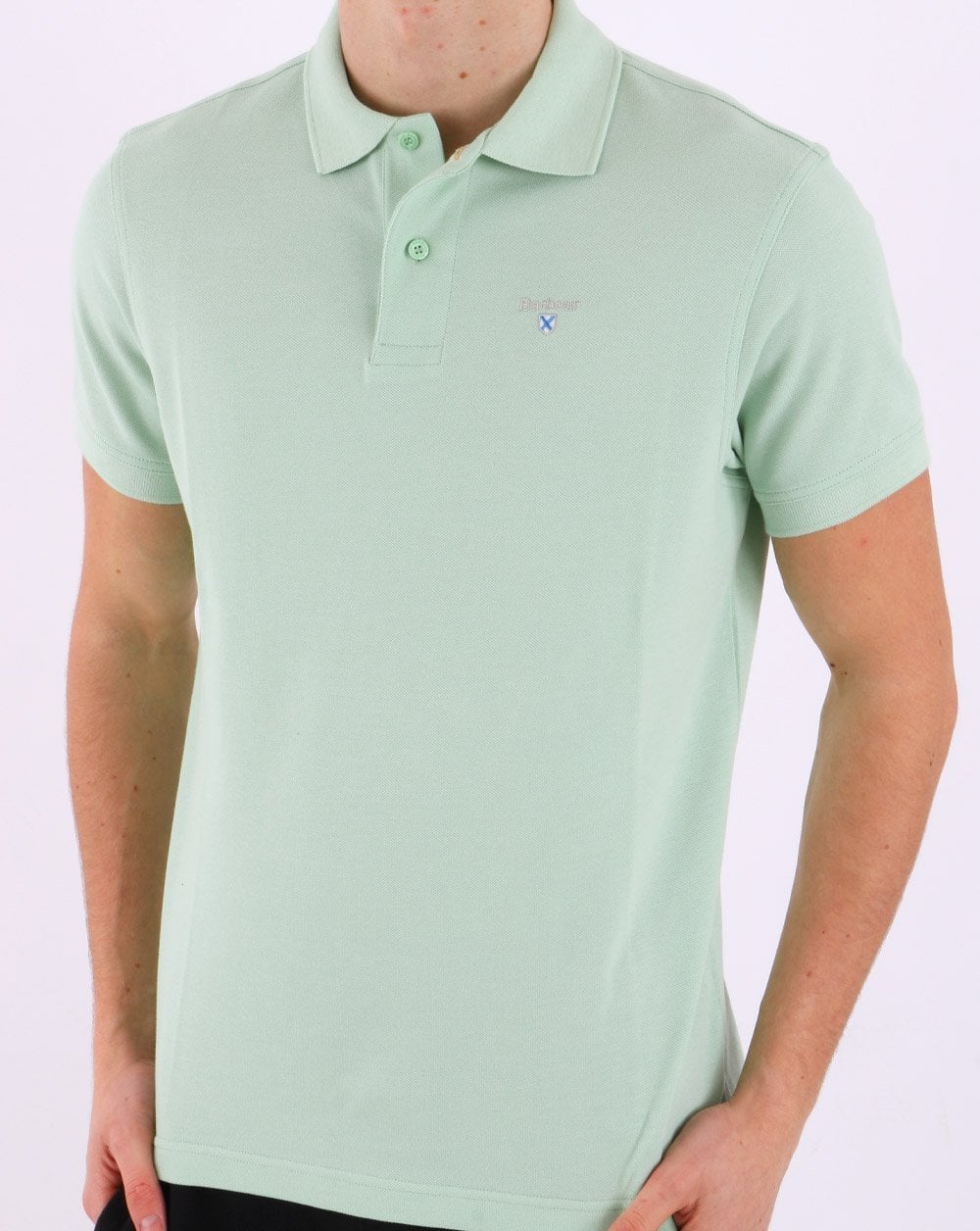 Barbour Sports Polo Dusty Mint - Image 3