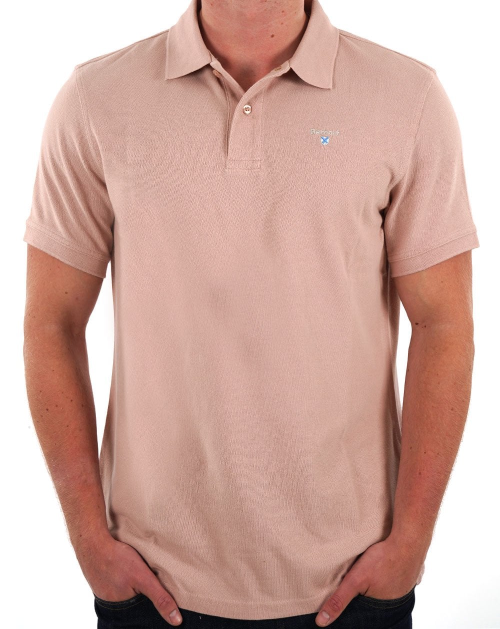 Barbour Sports Polo Pink Quartz - Image 3