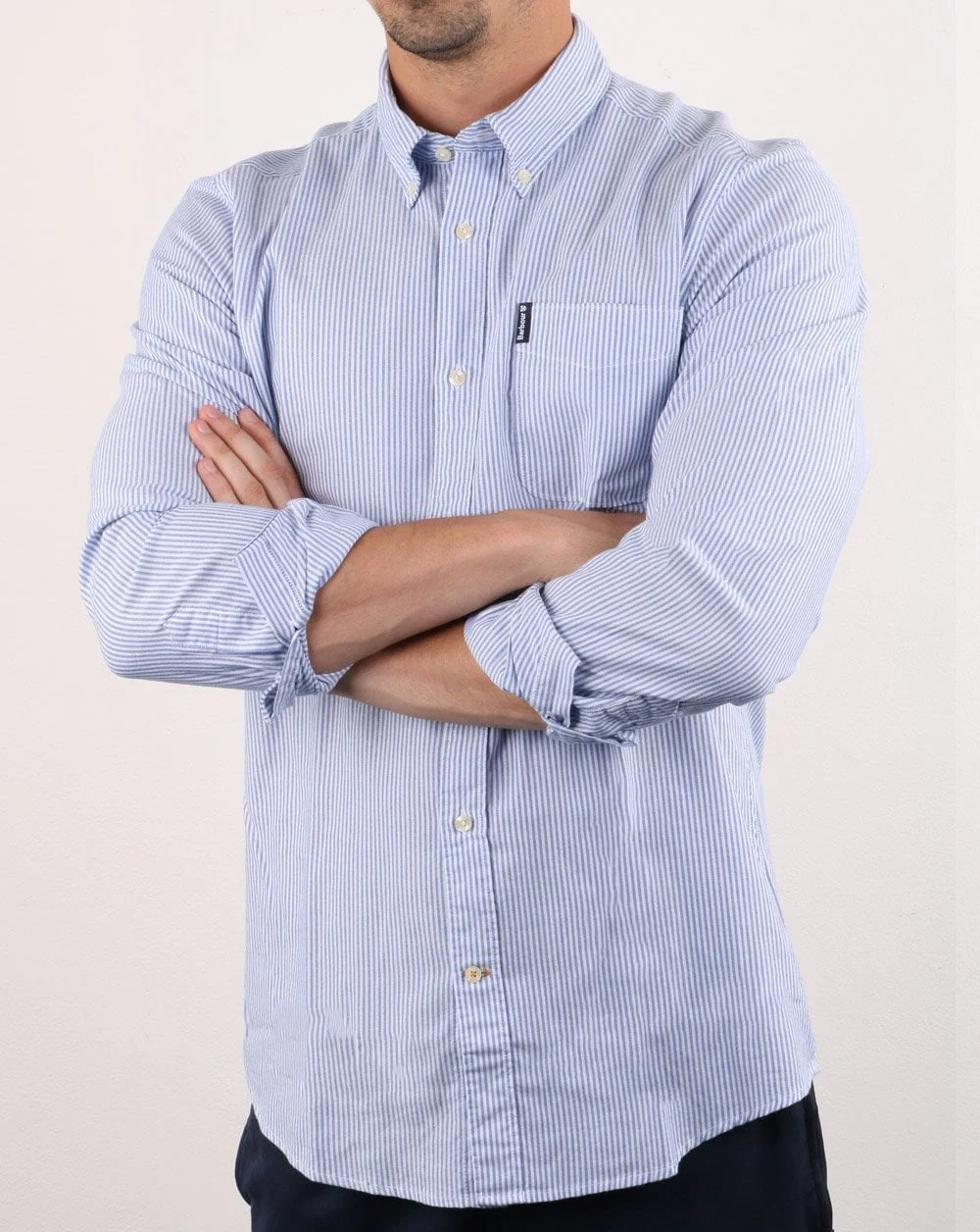 Barbour Stripe Shirt Blue - Image 3