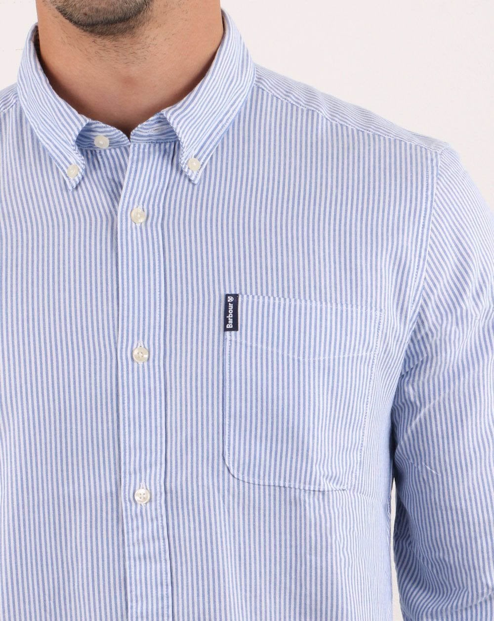 Barbour Stripe Shirt Blue - Image 4