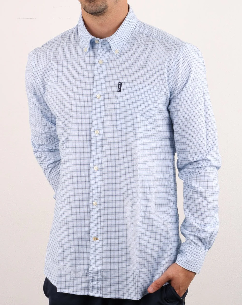 Barbour Tattersall Shirt Blue - Image 2