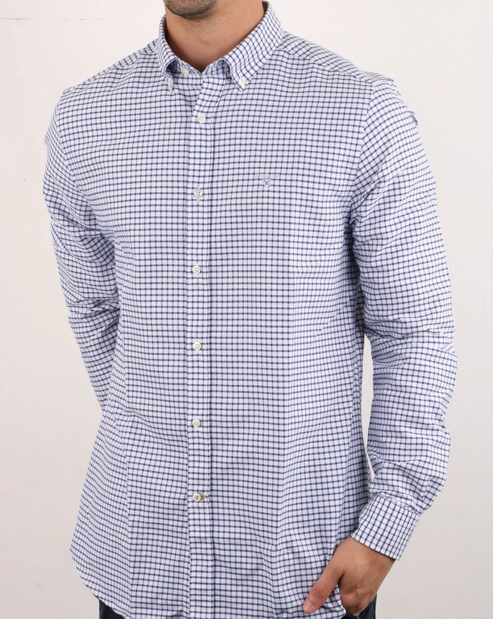 Barbour Tattersall Shirt Indigo - Image 2