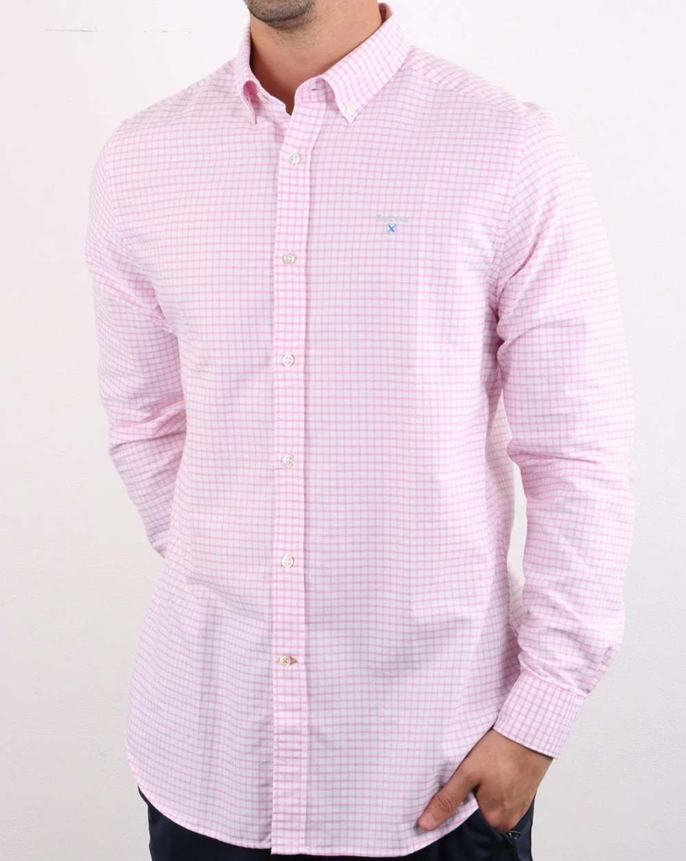 Barbour Tattersall Shirt Pink - Image 2