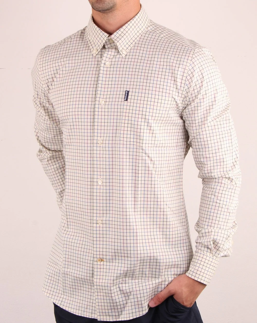 Barbour Tattersall Shirt Purple - Image 2