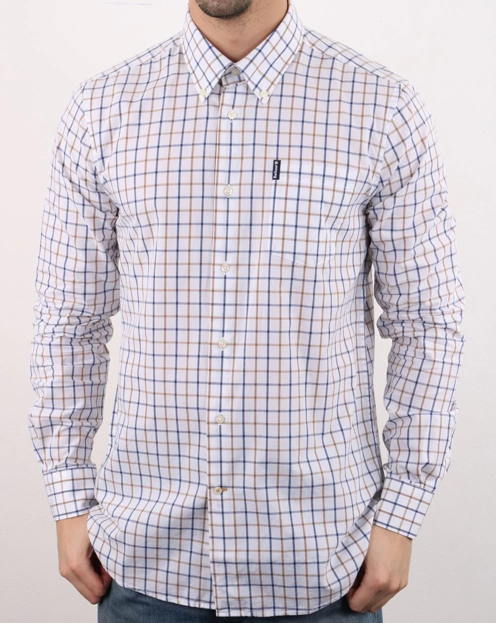 Barbour Tattersall Shirt Stone