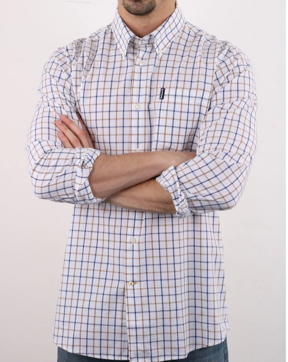 Barbour Tattersall Shirt Stone - Image 2