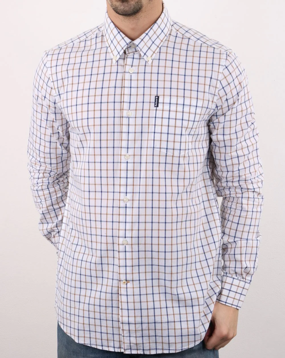 Barbour Tattersall Shirt Stone - Image 3