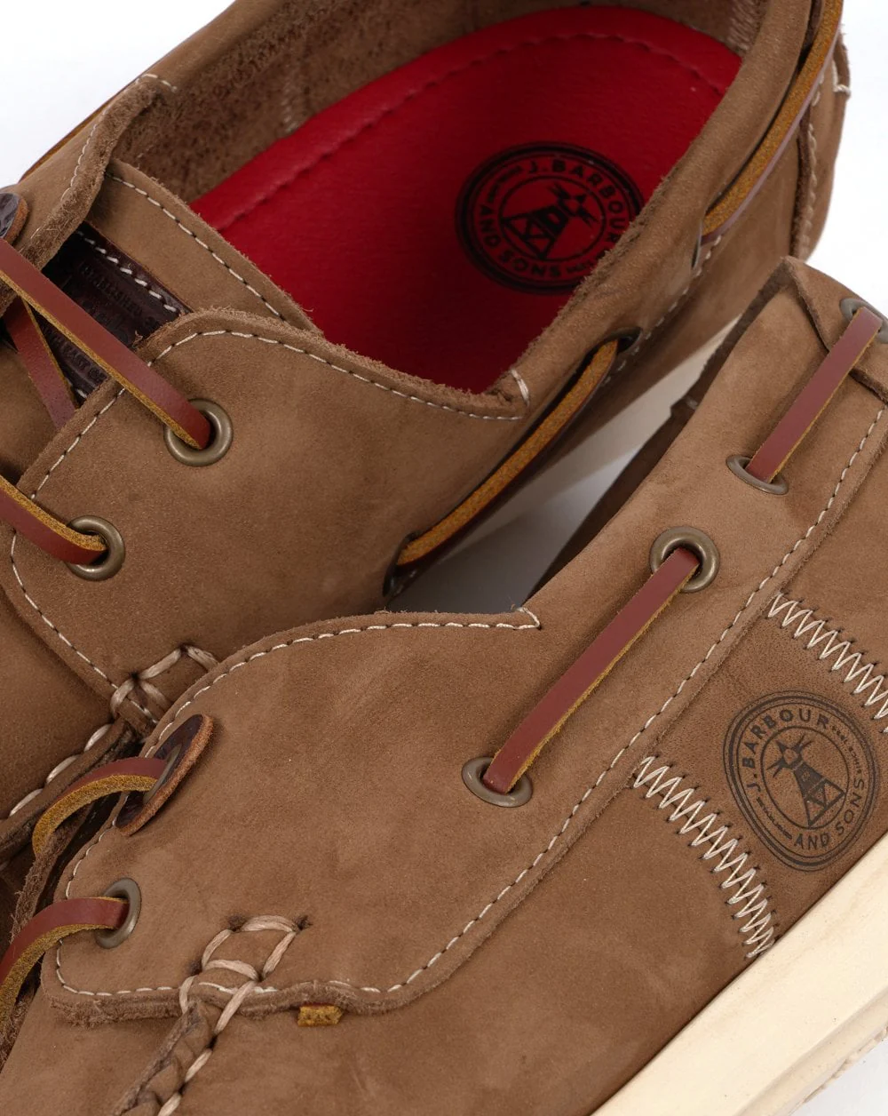 Barbour Wake Boat Shoes Taupe - Image 2