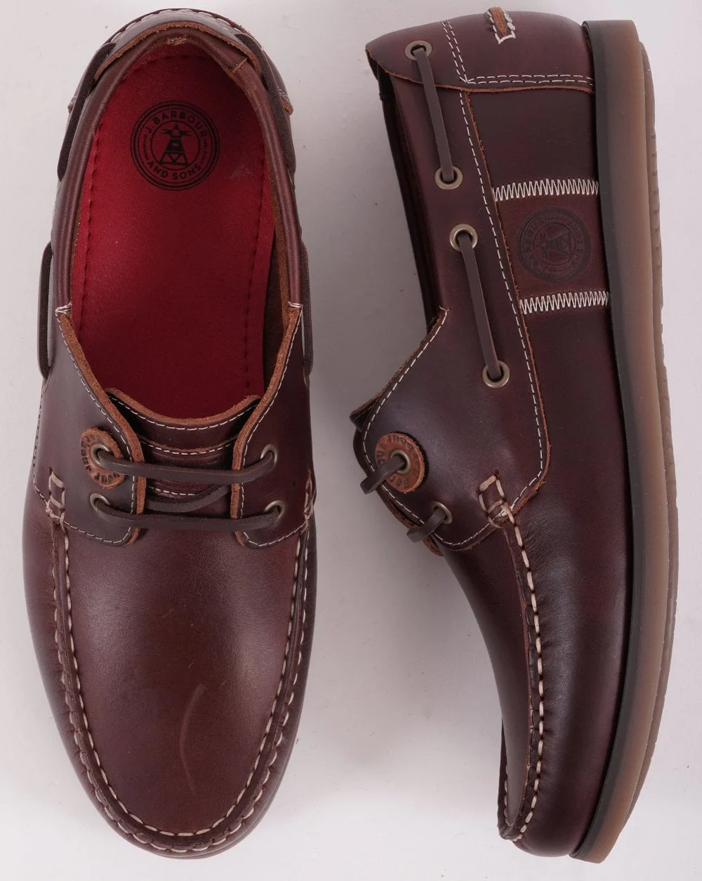 Barbour Wake Leather Shoes Mahogany - Image 3