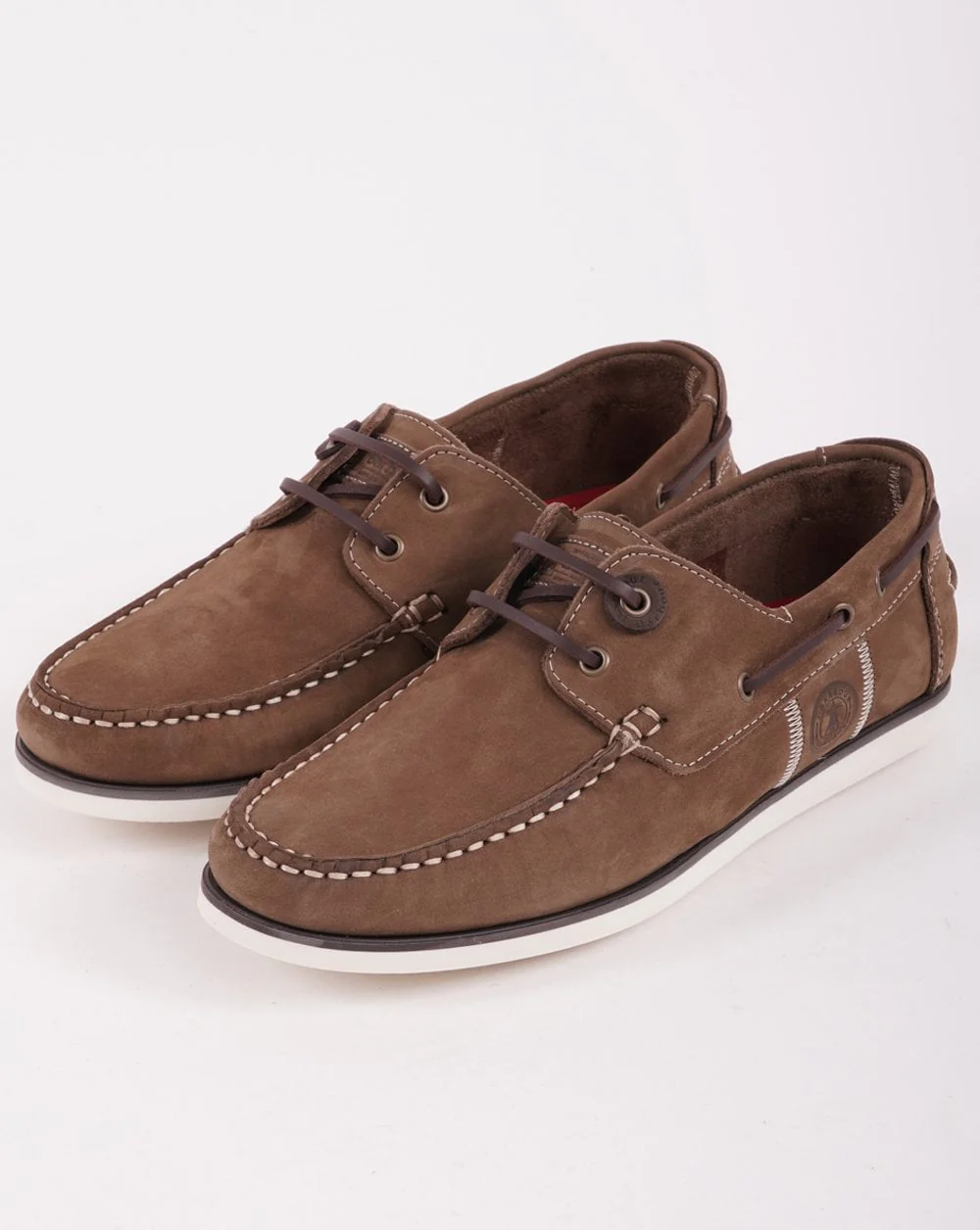 Barbour Wake Suede Shoes Russet