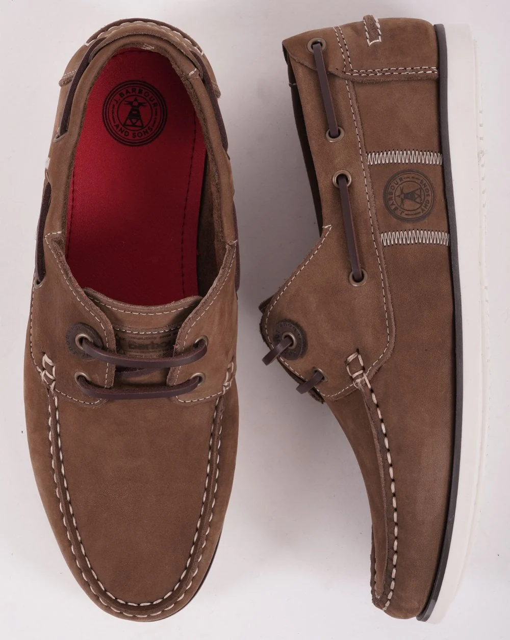 Barbour Wake Suede Shoes Russet - Image 3