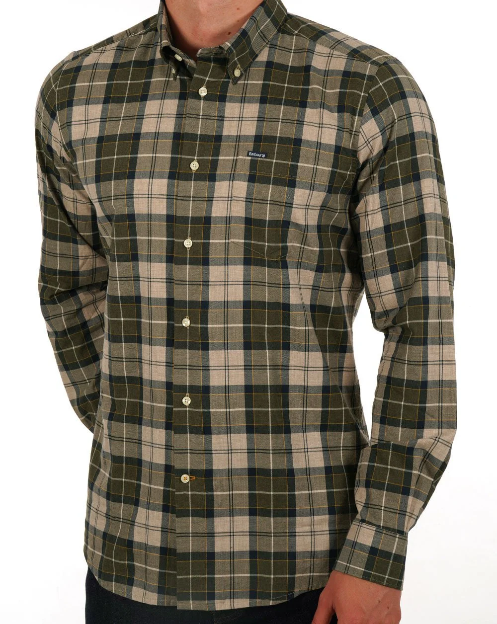 Barbour Wetherham Tailored Shirt Forest Green - Image 3