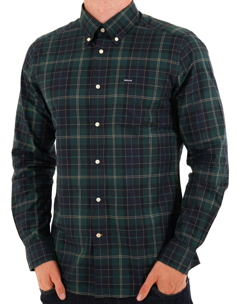 Barbour Wetherham Check Shirt Green Loch