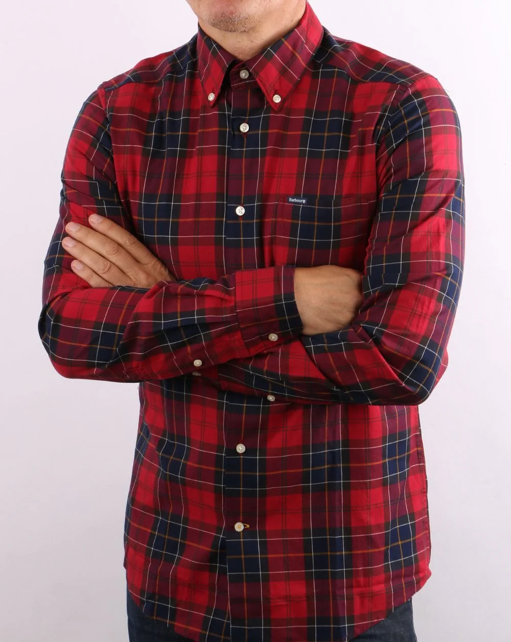Barbour Wetherham Tailored Shirt Red - Image 2