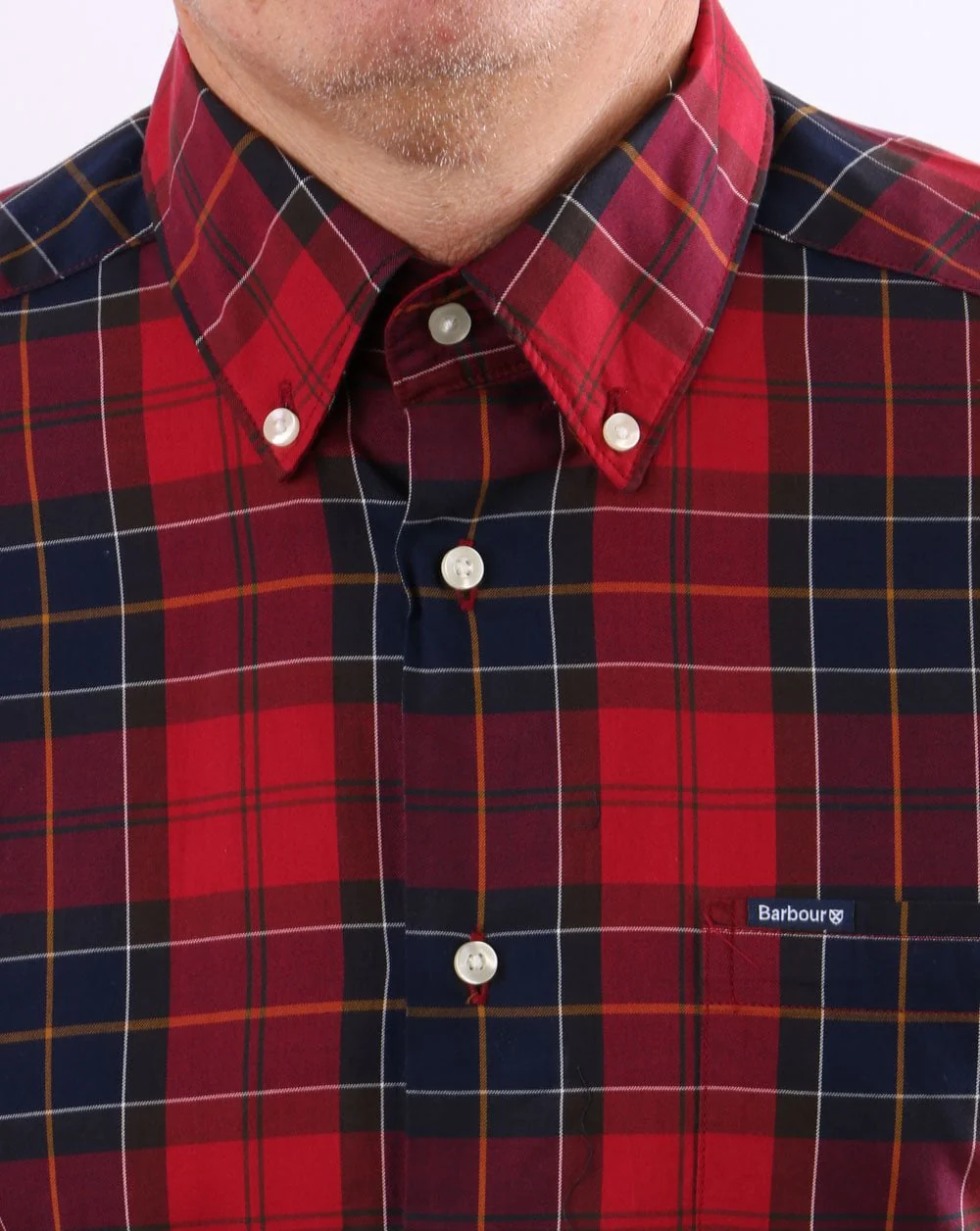 Barbour Wetherham Tailored Shirt Red - Image 3