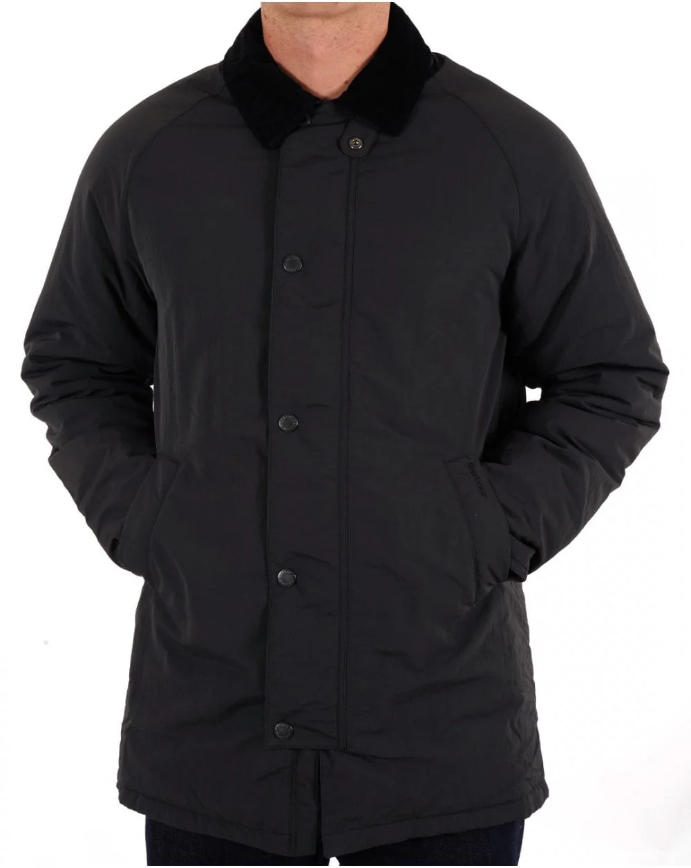 Barbour Winter Wadded Showerproof Mac Black Carbon - Image 3