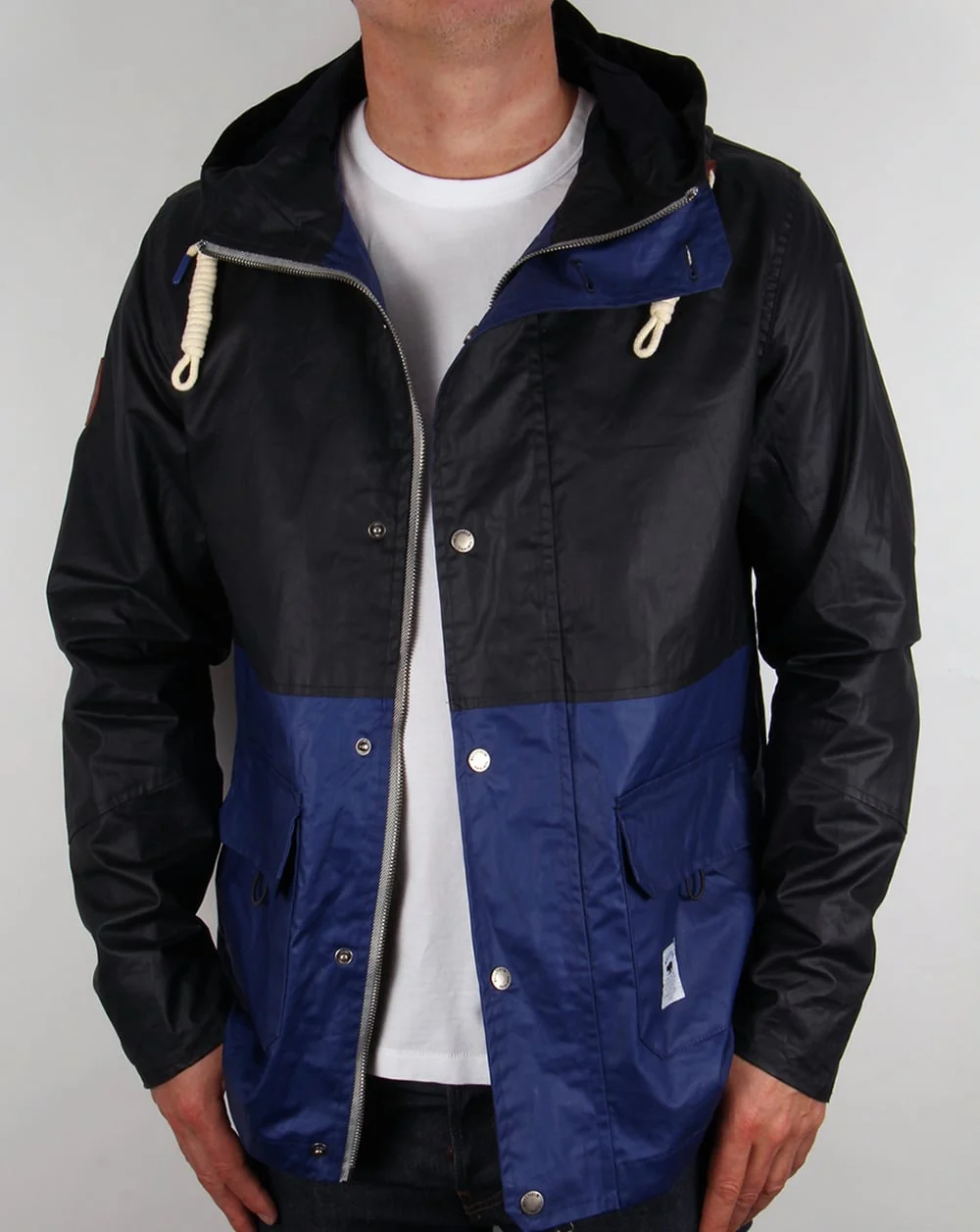 Bellfield Block Colour Fisherman Jacket Dark Navy/Royal - Image 3