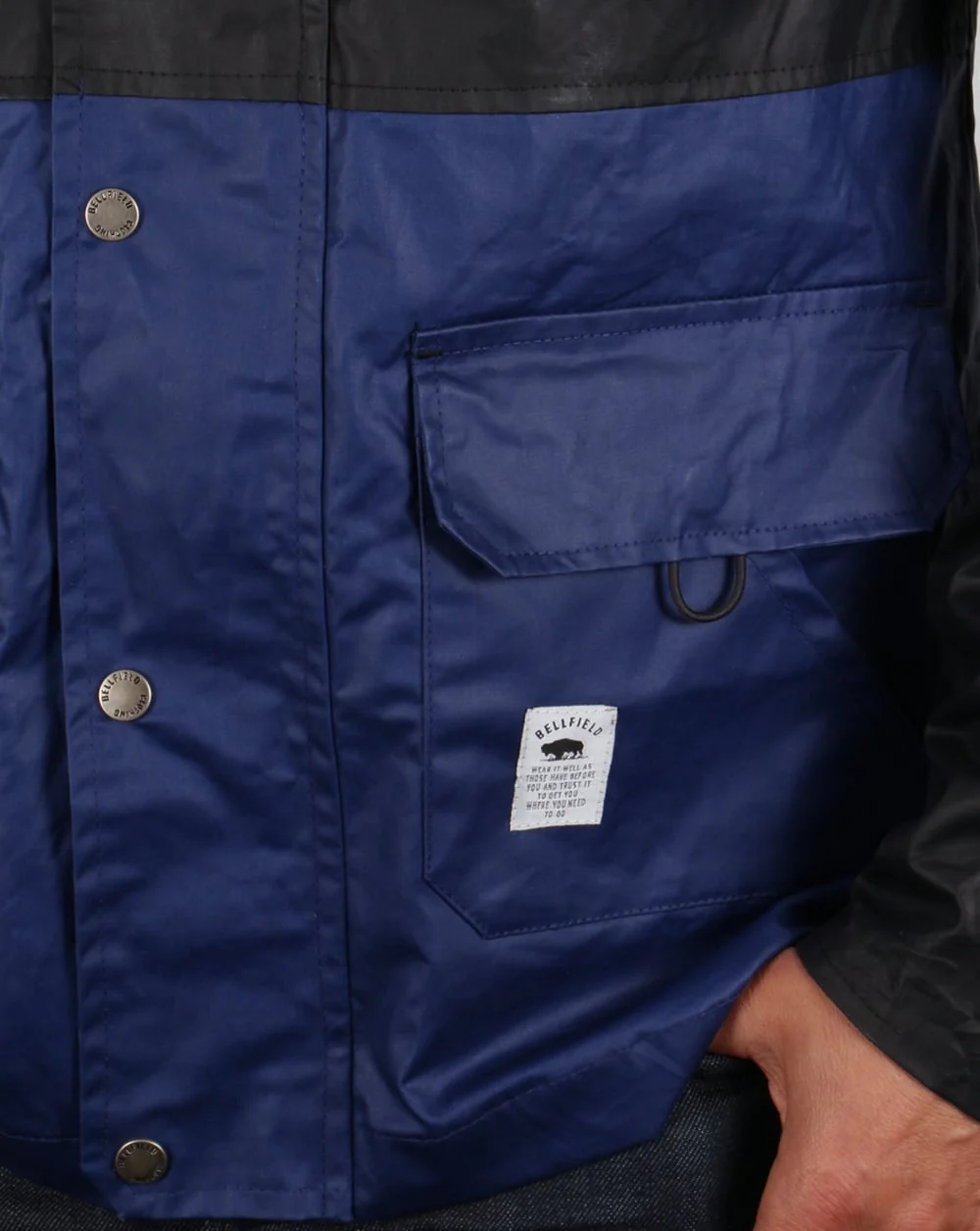 Bellfield Block Colour Fisherman Jacket Dark Navy/Royal - Image 4