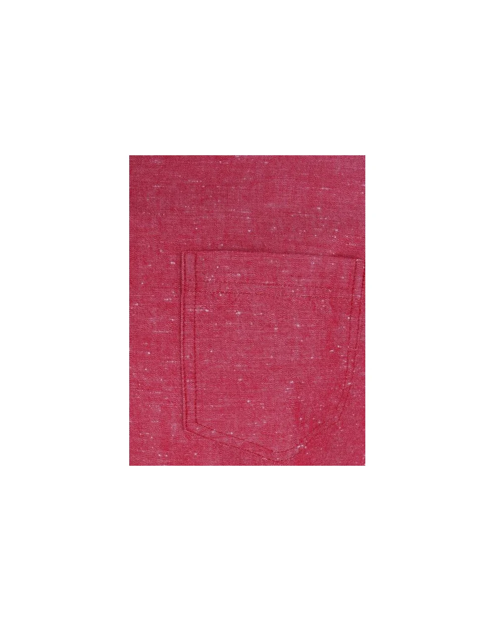 Bellfield Short Sleeve Chambray Shirt Red - Image 2
