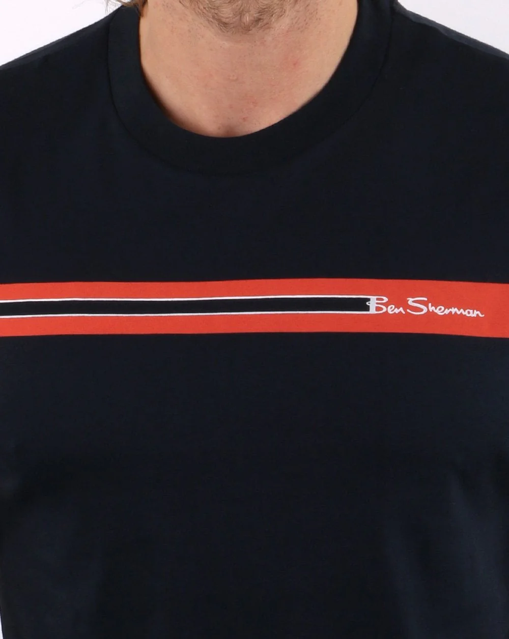 Ben Sherman Chest Stripe T-shirt Dark Navy - Image 2