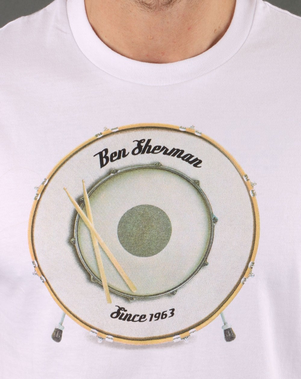 Ben Sherman Drum T-shirt White - Image 2