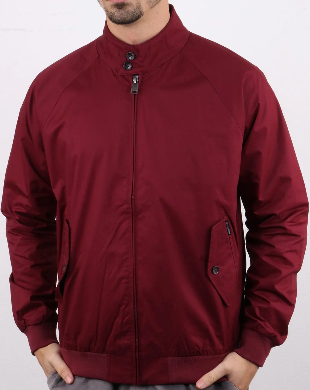 Ben Sherman Harrington Jacket Burgundy - Image 2